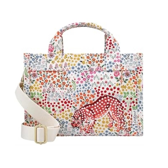 Cath Kidston cotton Artist Kingdom Ditsy Mini Sidekick shoulder bag EUC - Picture 1 of 15
